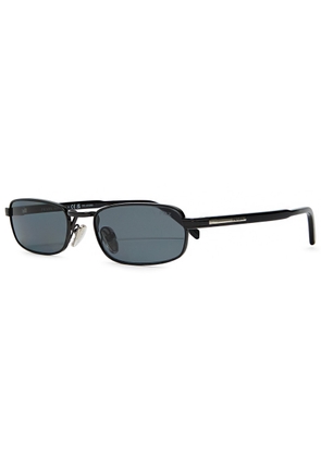 Prada Narrow Rectangle-frame Sunglasses - Black - One Size