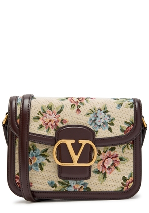 Valentino Garavani Floral-jacquard Canvas and Leather Cross-body bag - Cream - One Size