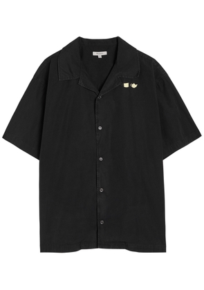 JW Anderson Contrast Embroidery Cotton-poplin Shirt - Black - M