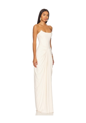 Deme by Gabriella Pearl Gown in Cream. Size S. Also in L, M, XS.