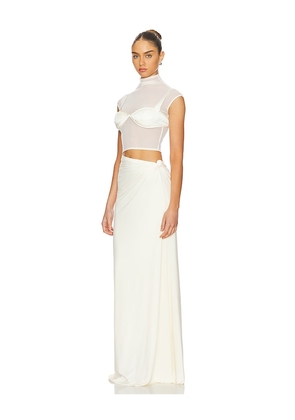 Deme by Gabriella Dove Set in Ivory. Size L. Also in M, S, XL, XS.