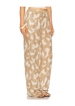 Enza Costa Cupro Resort Pant in Tan. Size 1. Also in 2.