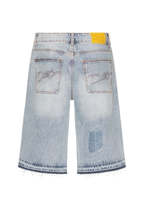 Diet Starts Monday Repair Denim Short in Blue. Size 30. Also in 32, 34, 36.