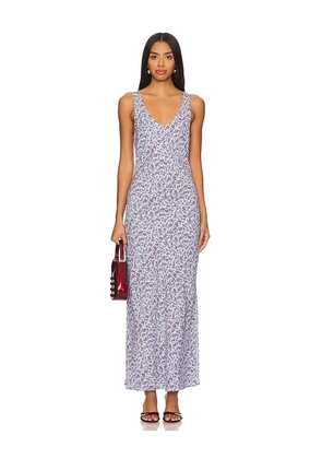 FAITHFULL THE BRAND Olivia Maxi Dress in Baby Blue. Size S. Also in M, XL, XS.