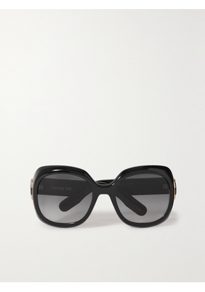 DIOR Eyewear - Lady 95.22 R2i Oversized Round-frame Acetate Sunglasses - Black - One size