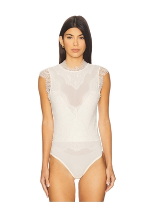 Free People Sweet Nothings Bodysuit in Ivory. Size L. Also in M, S, XL, XS.