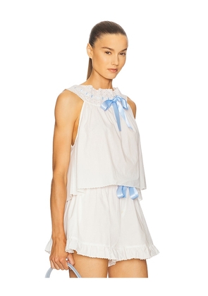 Helsa The Summer Vintage Top in White. Size L. Also in M, S.