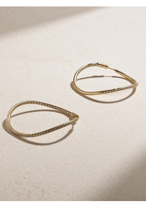 Anita Ko - Twisted 18-karat Gold Diamond Hoop Earrings - One size