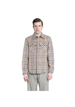 Oversized Fit Check Cotton Linen Shirt