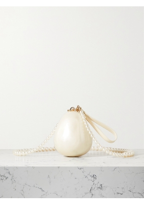 Simone Rocha - Micro Egg Faux Pearl-embellished Acrylic Clutch - White - One size