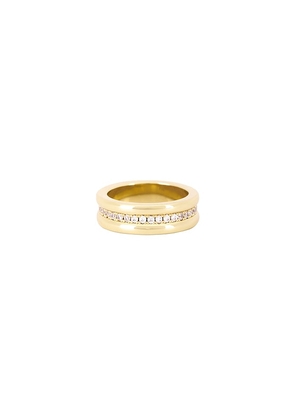 MIRANDA FRYE Ariana Ring in Metallic Gold. Size 6. Also in 5, 7, 8.