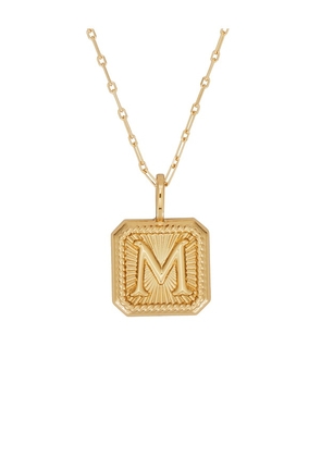 MIRANDA FRYE Alpha Necklace in Metallic Gold. Size A. Also in D, P.