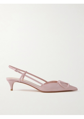Valentino Garavani - Vlogo 40 Patent-leather Slingback Pumps - Pink - IT36,IT36.5,IT37,IT37.5,IT38,IT38.5,IT39,IT39.5,IT40,IT40.5,IT41,IT41.5,IT42