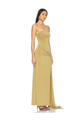 Lovers and Friends Adley Gown in Olive. Size L. Also in M, S, XL, XXS.