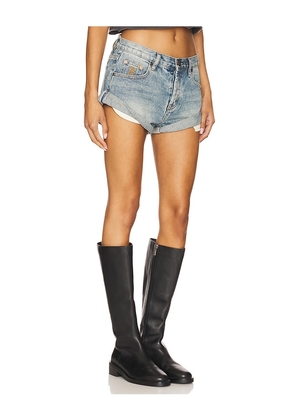 One Teaspoon Bandits Low Waist Denim Shorts in Blue. Size 23. Also in 24, 26, 28, 30, 31, 32.