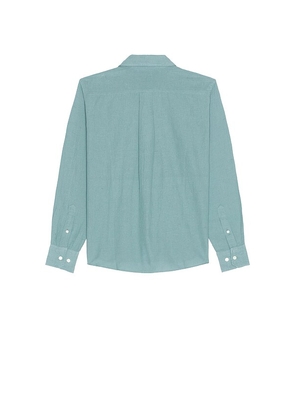 Norse Projects Algot Relaxed Cotton Linen Shirt in Blue. Size M. Also in S.