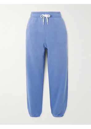 Polo Ralph Lauren - Embroidered Cotton-blend Jersey Sweatpants - Blue - xx small,x small,small,medium,large,x large