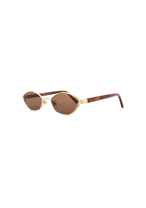 Lu Goldie Farrah Sunglasses in Brown.
