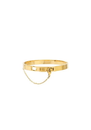 Mazin Jewels Lylah Bangle in Metallic Gold.