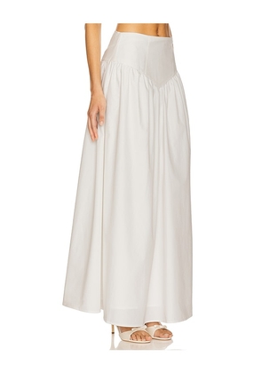 MORE TO COME Amaya Maxi Skirt in White. Size M. Also in L, S, XL, XS, XXS.