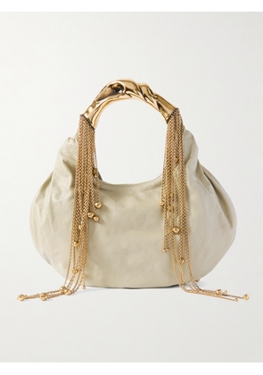 Chloé - Twisted Shell Embellished Leather Tote - Neutrals - One size