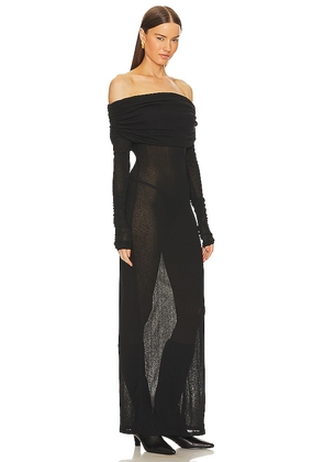 superdown Chantal Sheer Gown in Black. Size L. Also in M, S, XS, XXS.