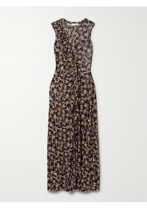 Ulla Johnson - Elise Ruffled Printed Lyocell-jersey Midi Dress - Blue - x small,small,medium,large,x large