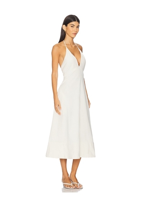 L'Academie by Marianna Emi Midi Dress in Beige. Size L. Also in M, S, XL, XS.