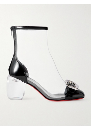 Christian Louboutin - Minny Bubble Patent Leather-trimmed Pvc Ankle Boots - Black - IT36,IT36.5,IT37,IT37.5,IT38,IT38.5,IT39,IT39.5,IT40,IT40.5,IT41,IT41.5,IT42