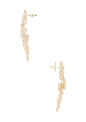 petit moments Noveldo Earrings in Metallic Gold.