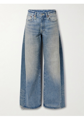 R13 - D'arcy Paneled Low-rise Wide-leg Jeans - Blue - 24,25,26,27,28,29,30