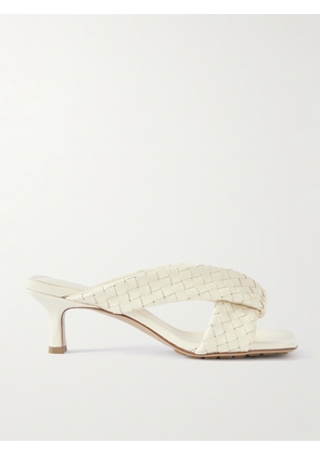 Bottega Veneta - Riva Intrecciato Leather Mules - Off-white - EU 37,EU 38,EU 39