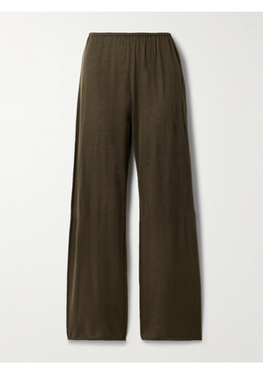 Co - Cashmere Straight-leg Pants - Green - xx small,x small,small,medium,large,x large