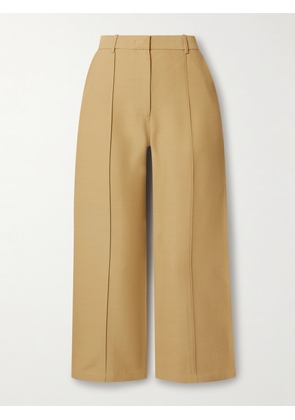 Co - Cropped Woven Straight-leg Pants - Brown - US0,US2,US4,US6,US8,US10,US12