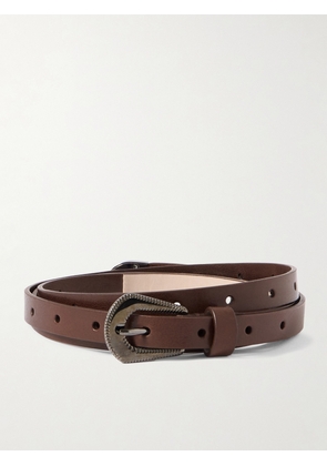 Brunello Cucinelli - Leather Belt - Brown - xx small,x small,small,medium,large