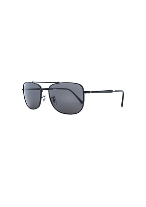 Ray-Ban RB3755 Rectangle Sunglasses in Black.