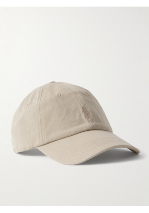 Polo Ralph Lauren - Garment-Dyed Logo-Embroidered Cotton-Twill Baseball Cap - Men - Neutrals
