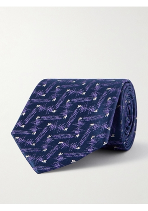 Charvet - 8.5cm Embroidered Silk Tie - Men - Purple