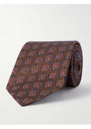 Charvet - 8.5cm Silk-Jacquard Tie - Men - Brown