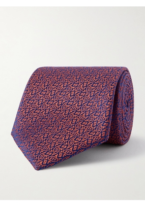 Charvet - 8.5cm Silk-Jacquard Tie - Men - Orange