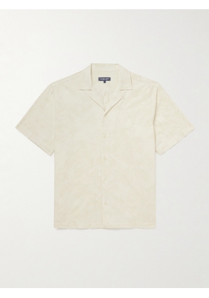 Frescobol Carioca - Franca Camp-Collar Cotton-Blend Jacquard Shirt - Men - Neutrals - S