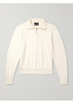 Les Tien - Yacht Garment-Dyed Cotton-Jersey Half-Zip Sweatshirt - Men - Neutrals - S