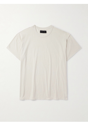 Les Tien - Inside Out Garment-Dyed Combed Cotton-Jersey T-Shirt - Men - Neutrals - S