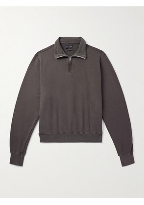 Les Tien - Yacht Garment-Dyed Cotton-Jersey Half-Zip Sweatshirt - Men - Gray - S