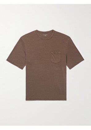 Officine Générale - Benny Pigment-Dyed Lyocell and Cotton-Blend Jersey T-Shirt - Men - Brown - XS