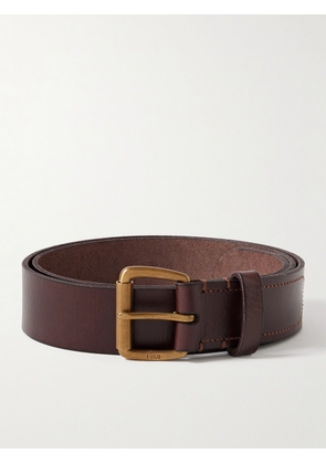 Polo Ralph Lauren - 3.5cm Logo-Detailed Leather Belt - Men - Brown - UK/US 32
