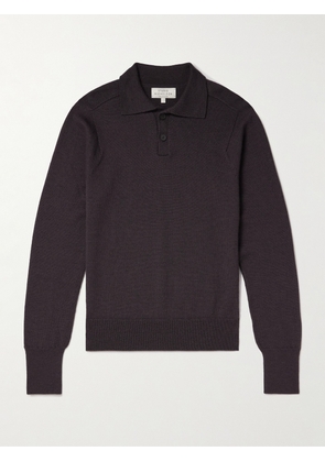 Studio Nicholson - Merino Wool Polo Shirt - Men - Brown - S