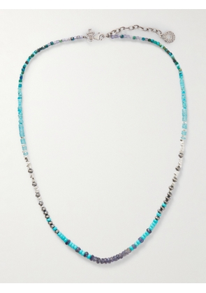 Peyote Bird - Fuente Silver Multi-Stone Beaded Necklace - Men - Blue
