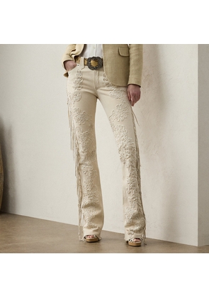 Annabeth Embellished Fringe Suede Trous