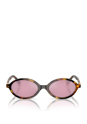 Miu Miu Acetate Oval Sunglasses